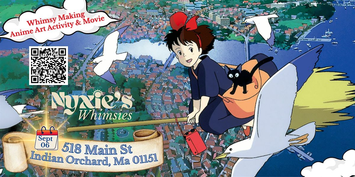 Whimsy Making - Anime Art Activity & Movie "Kiki's Delivery Service", 6 September | AllEvents