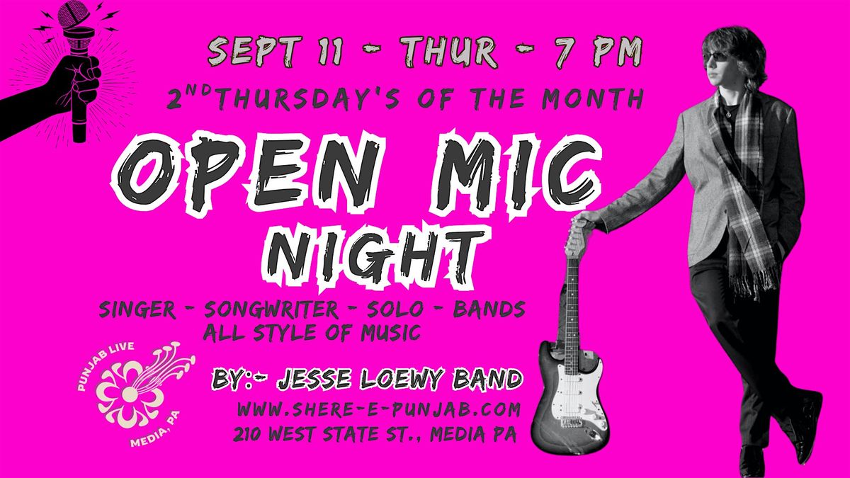 Open Mic / Jam Session w/ Jesse Loewy Band, 11 September | Event in Media | AllEvents