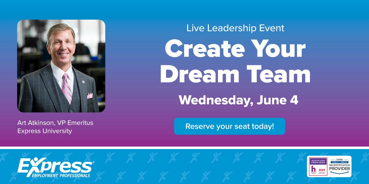Create Your Dream Team, 4 June | Event in Lacey | AllEvents