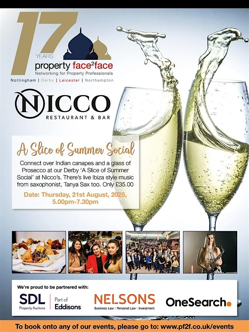 A 'Slice of Summer Social' for Derby's property professionals, 21 August | Event in Derby | AllEvents