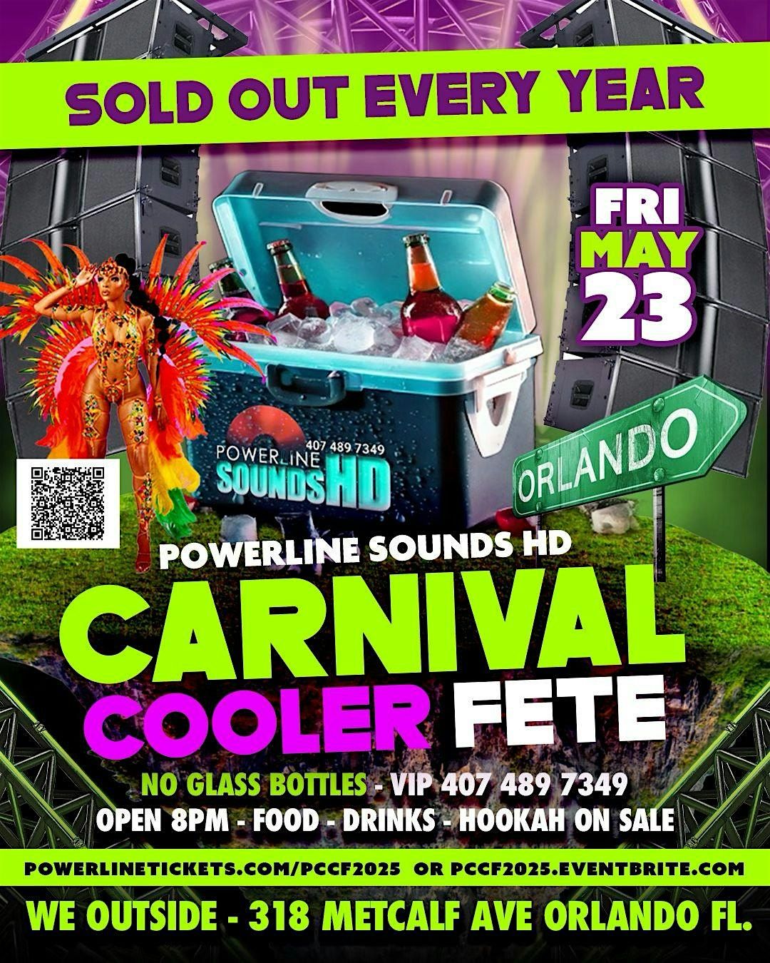 Powerline Orlando carnival cooler fete, 23 May | Event in Orlando | AllEvents