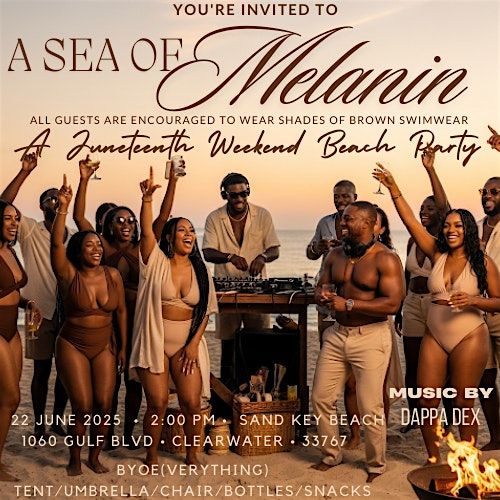 A sea of Melanin: A Juneteenth Beach Gathering, 22 June | Event in Clearwater | AllEvents