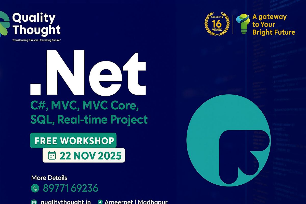DOT NET Free Worshop On 22 NOV 2025, 23 December | Event in Hyderabad | AllEvents