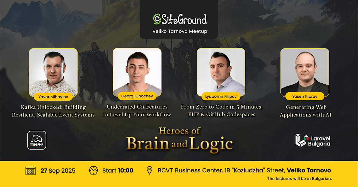 Heroes of Brain and Logic, 27 September | Event in Veliko Tarnovo | AllEvents