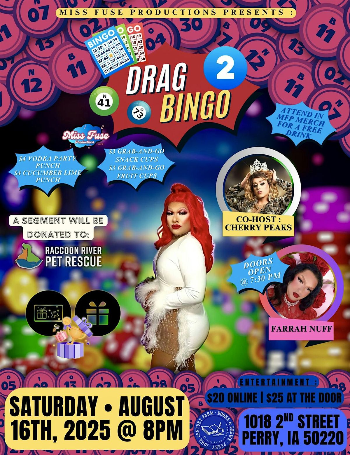 DRAG Me to BINGO in Perry, IA #2, 16 August | Event in Perry | AllEvents