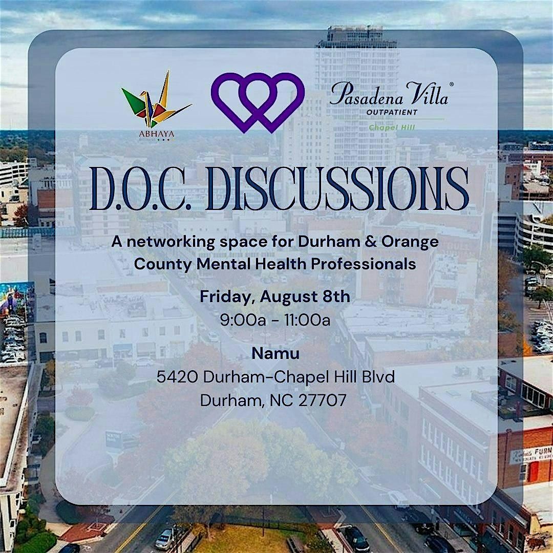 D.O.C. Discussions, 8 August | Event in Durham | AllEvents