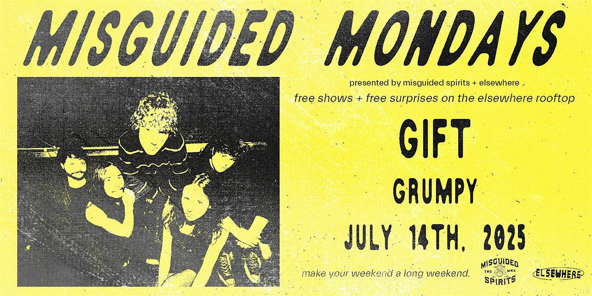 GIFT, Grumpy - free summer rooftop series presented by misguided spirits, 14 July | Event in Brooklyn | AllEvents