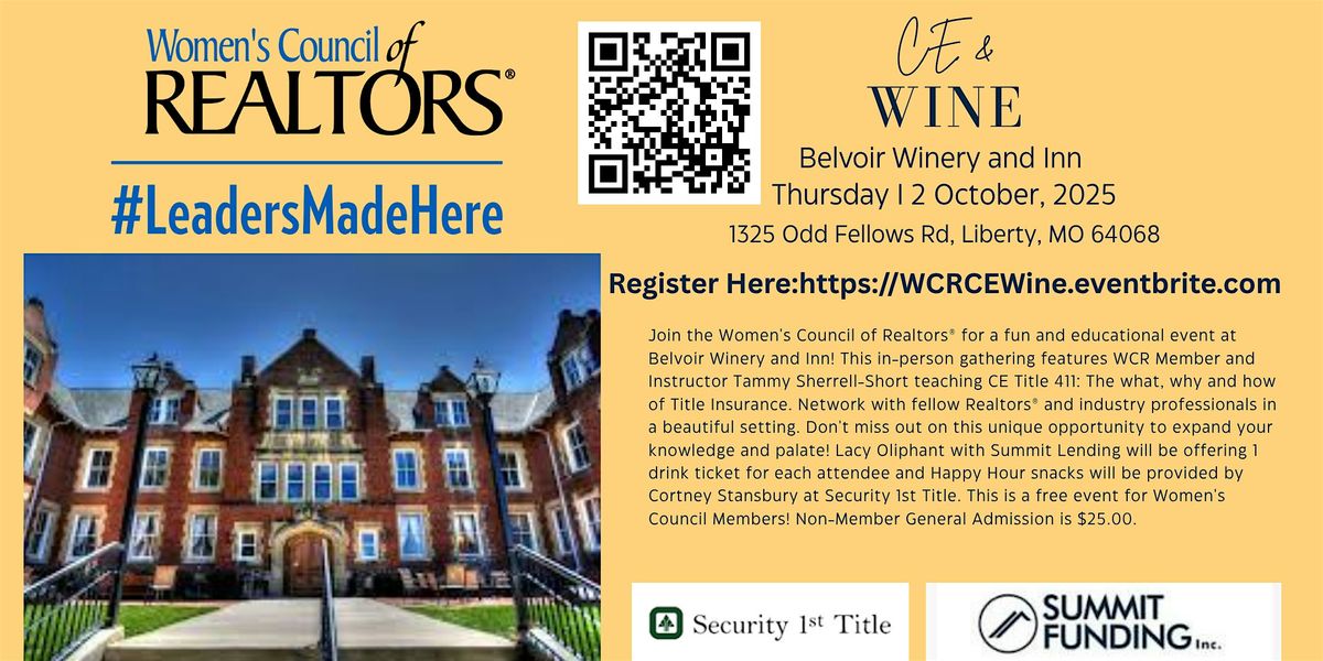 WCR - CE & Wine, 2 October | Event in Liberty | AllEvents