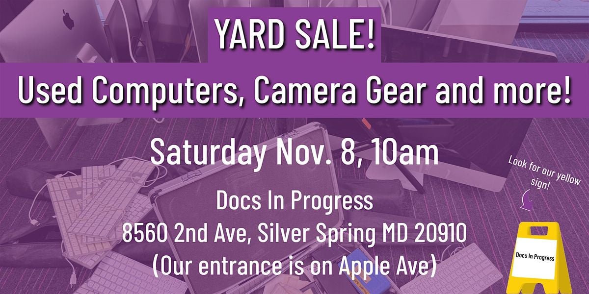 YARD SALE at Docs In Progress, 8 November | Event in Silver Spring | AllEvents