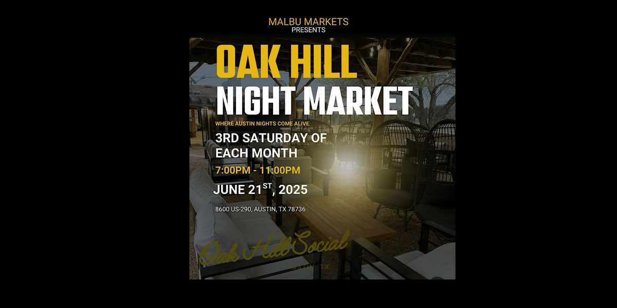 Oak Hill Social Night Market, 21 June | Event in Austin | AllEvents