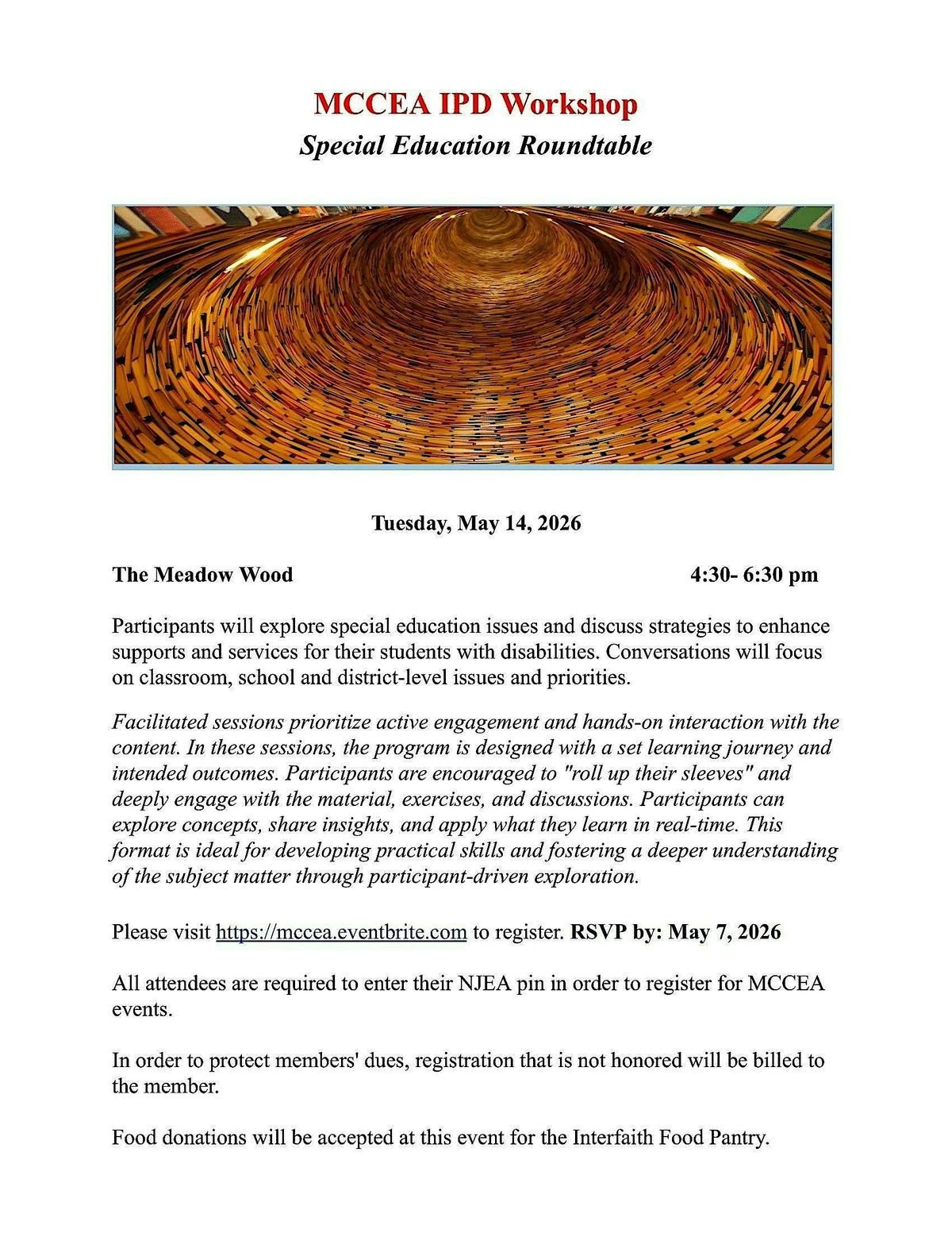 IPD Workshop  - Special Education Roundtable, 14 May | Event in Randolph | AllEvents
