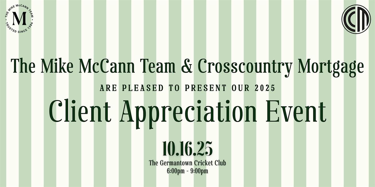 The McCann Team Client Appreciation Event 2025, 16 October | Event in Philadelphia | AllEvents