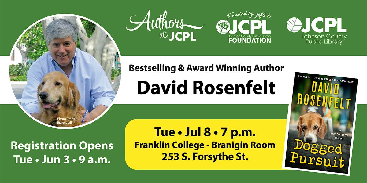 Authors at JCPL presents David Rosenfelt, 8 July | Event in Franklin | AllEvents