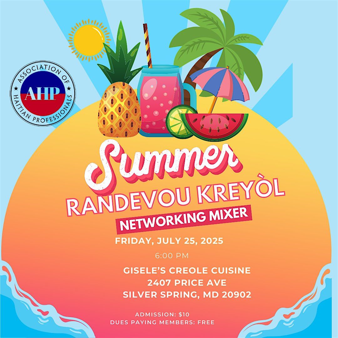 Randevou Kreyòl Networking Mixer - July 2025 | Event in Silver Spring | AllEvents