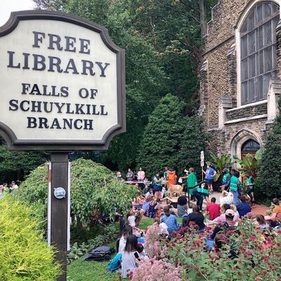 Falls of Schuylkill Library, Free Library of Phila logo