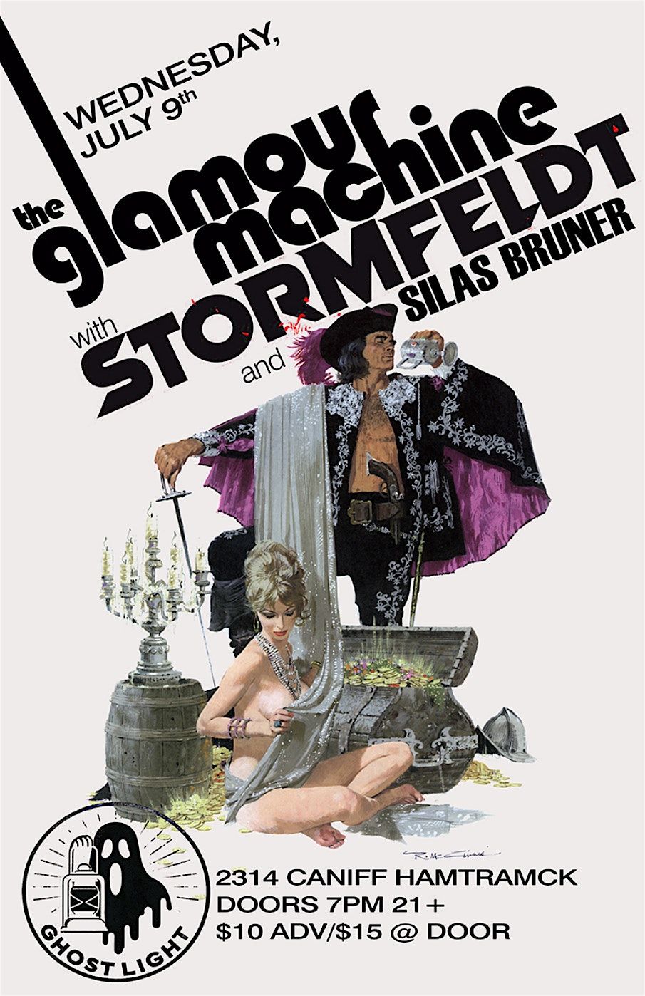 The Glamour Machine with Stormfeldt and Silas Bruner @ Ghost Light, 9 July | Event in Hamtramck | AllEvents