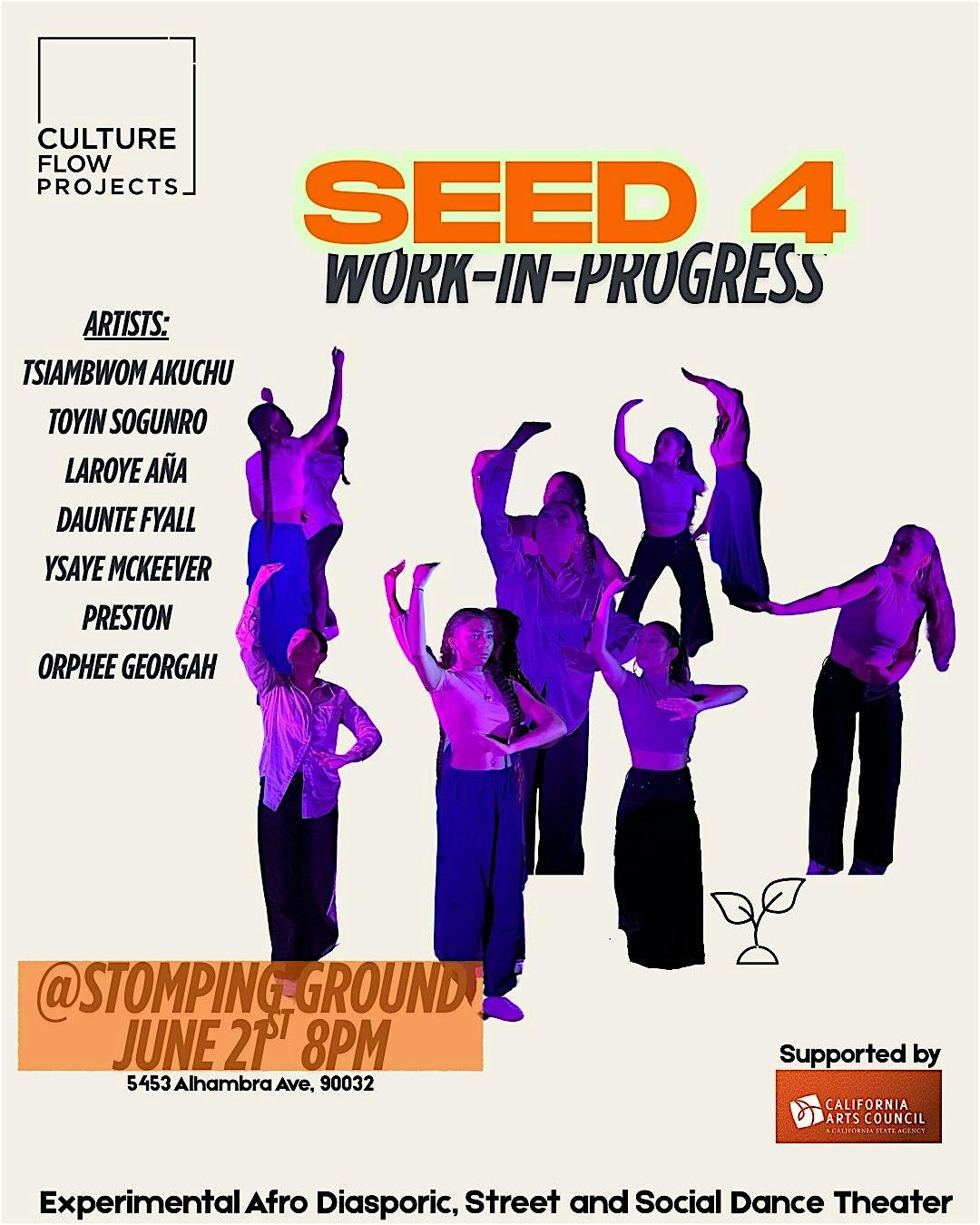 SEED 4: Work In Progress Showing, 21 June | Event in Los Angeles | AllEvents