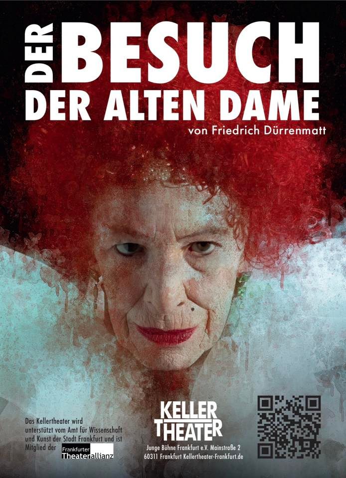 Bühnenbild Besuch Der Alten Dame Der Besuch der alten Dame, Kellertheater Frankfurt, 8 September 2023
