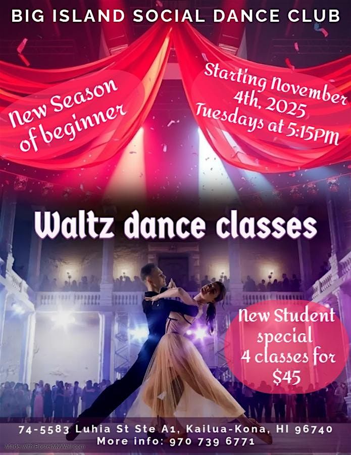 Beginner Waltz dance classes, 4 November | Event in Kailua-Kona | AllEvents
