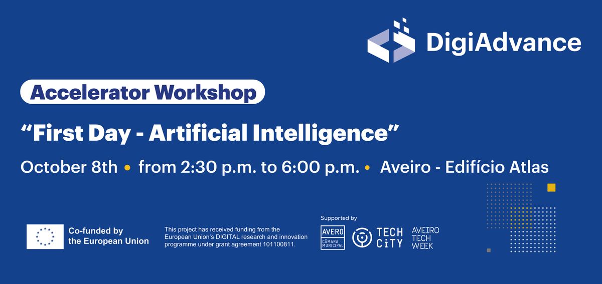 Accelarator Workshop - Day 1 – Artificial Intelligence (October 8), 8 October | Event in Aveiro | AllEvents
