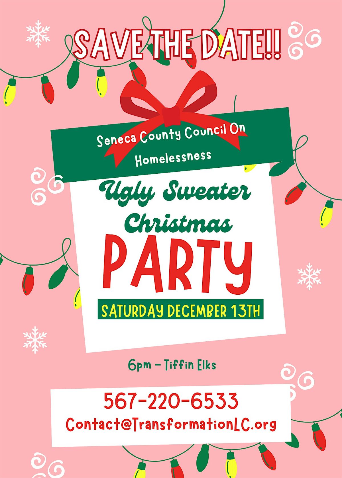 SCCoH Ugly Sweater Christmas Party, 13 December | Event in Tiffin | AllEvents