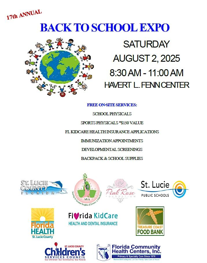 17th Annual Back to School Expo, 2 August | Event in Fort Pierce | AllEvents