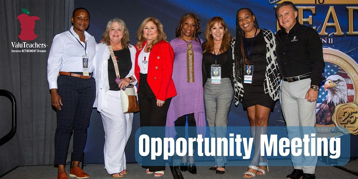 ValuTeachers "Making a Difference" Opportunity Meeting | Greenville, SC, 24 May | Event in Greenville