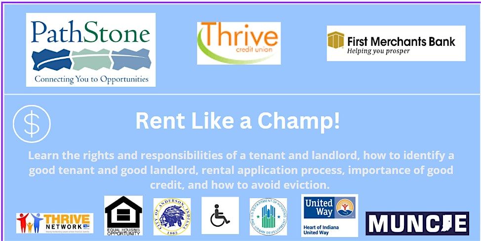 Rent Like a Champ!, 17 September | Event in Anderson | AllEvents