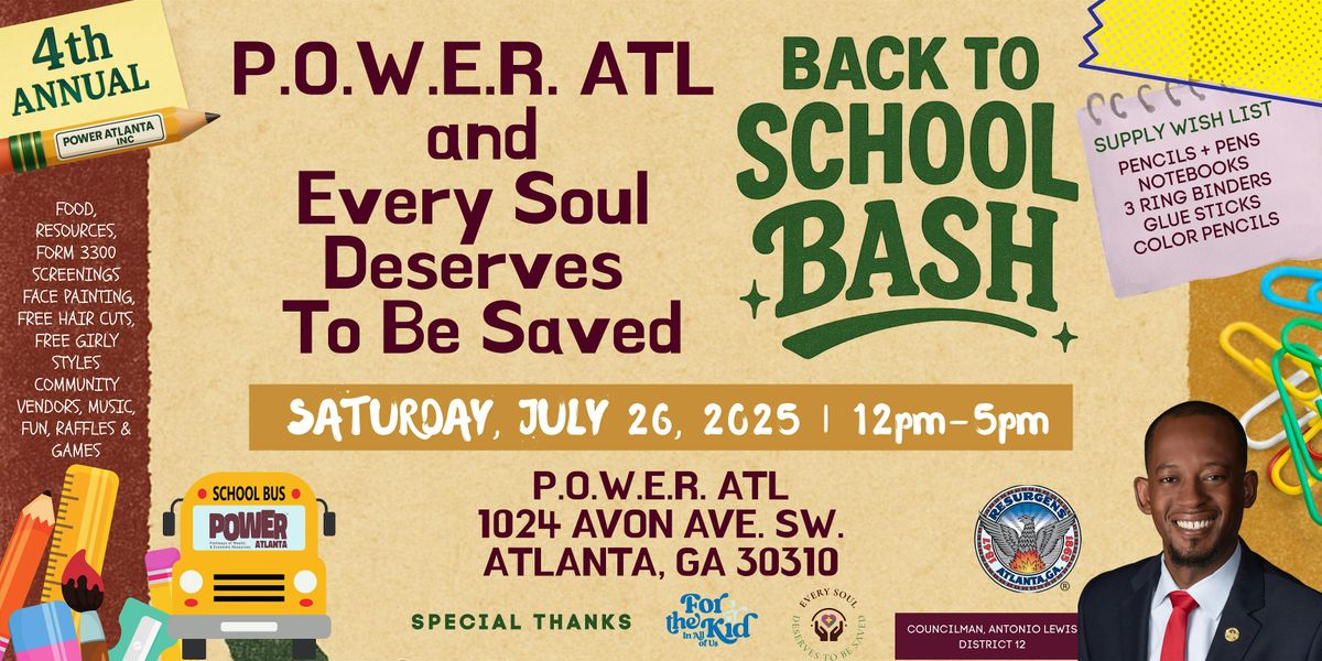 4th Annual Back-to-School Bash, 26 July | Event in Atlanta | AllEvents