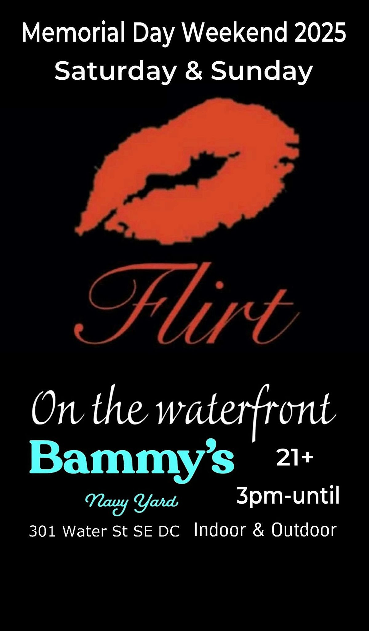 FLIRT on the Waterfront Memorial Day Weekend  @Bammy’s DC, 24 May | Event in Washington | AllEvents