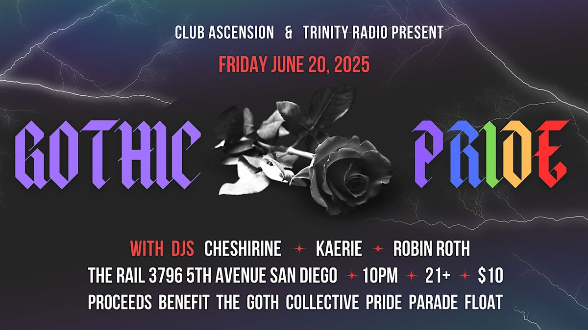 Gothic Pride - Friday June 20 at The Rail, 20 June | Event in San Diego | AllEvents