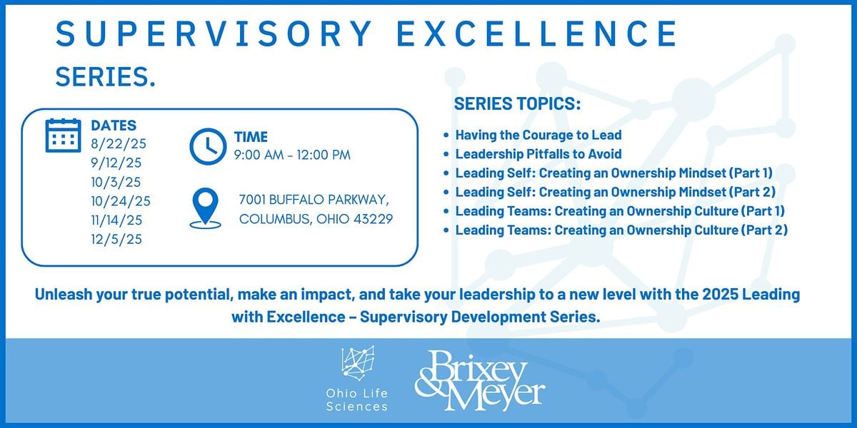 OLS Supervisory Excellence Workshop Series, 22 August | Event in Columbus | AllEvents