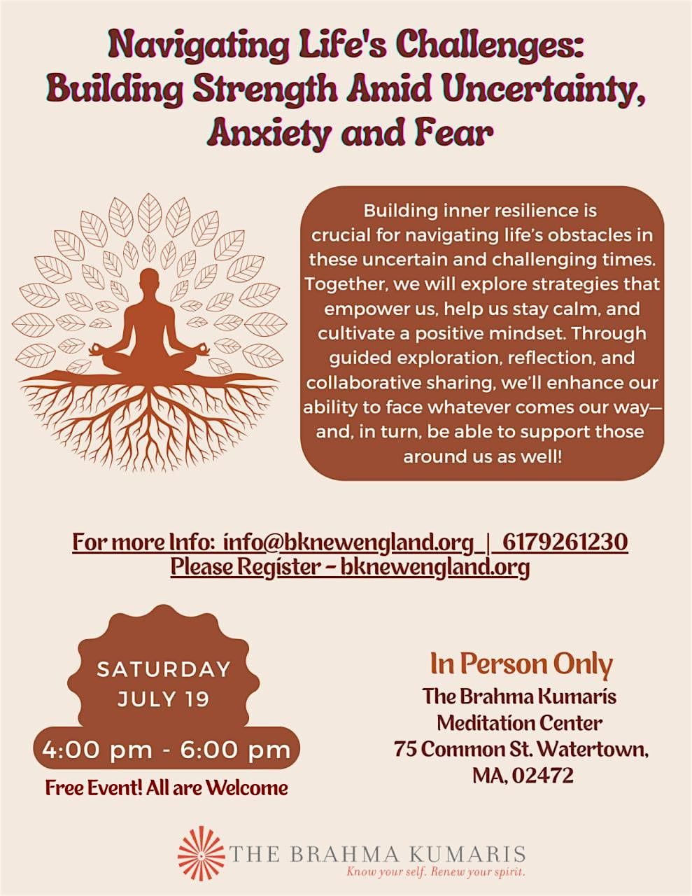 Navigating Life's Challenges: Building Strength Amid Uncertainty, Anxiety a, 19 July | Event in Watertown
