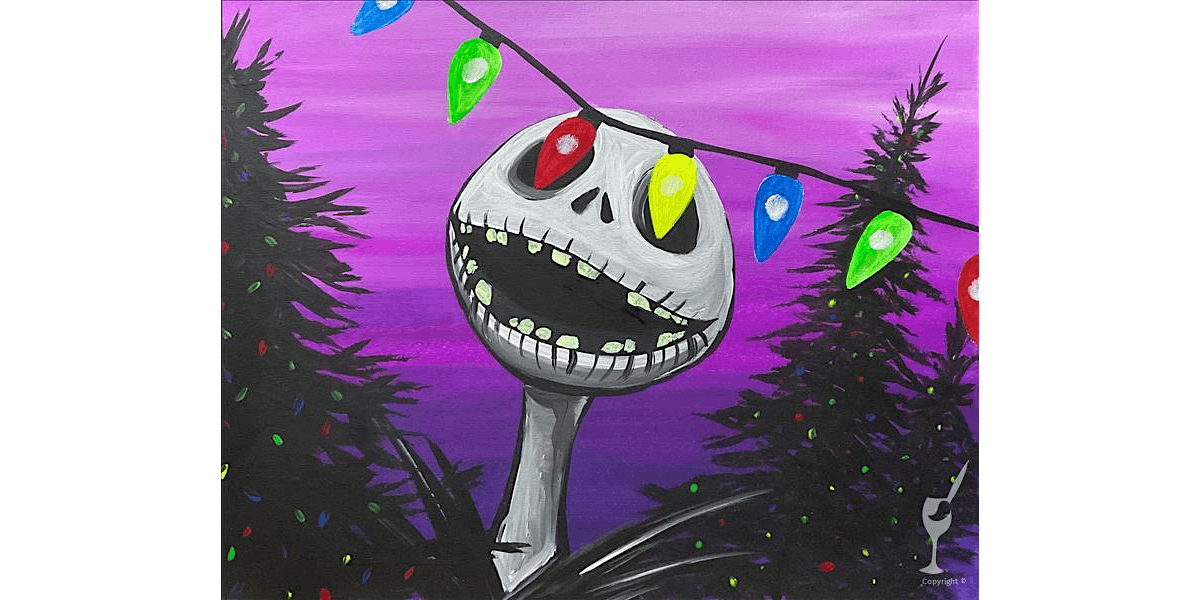 Skeleton Christmas Dreams and Scenes - Paint and Sip in Denver | Classpop!™, 12 December | Event in Denver