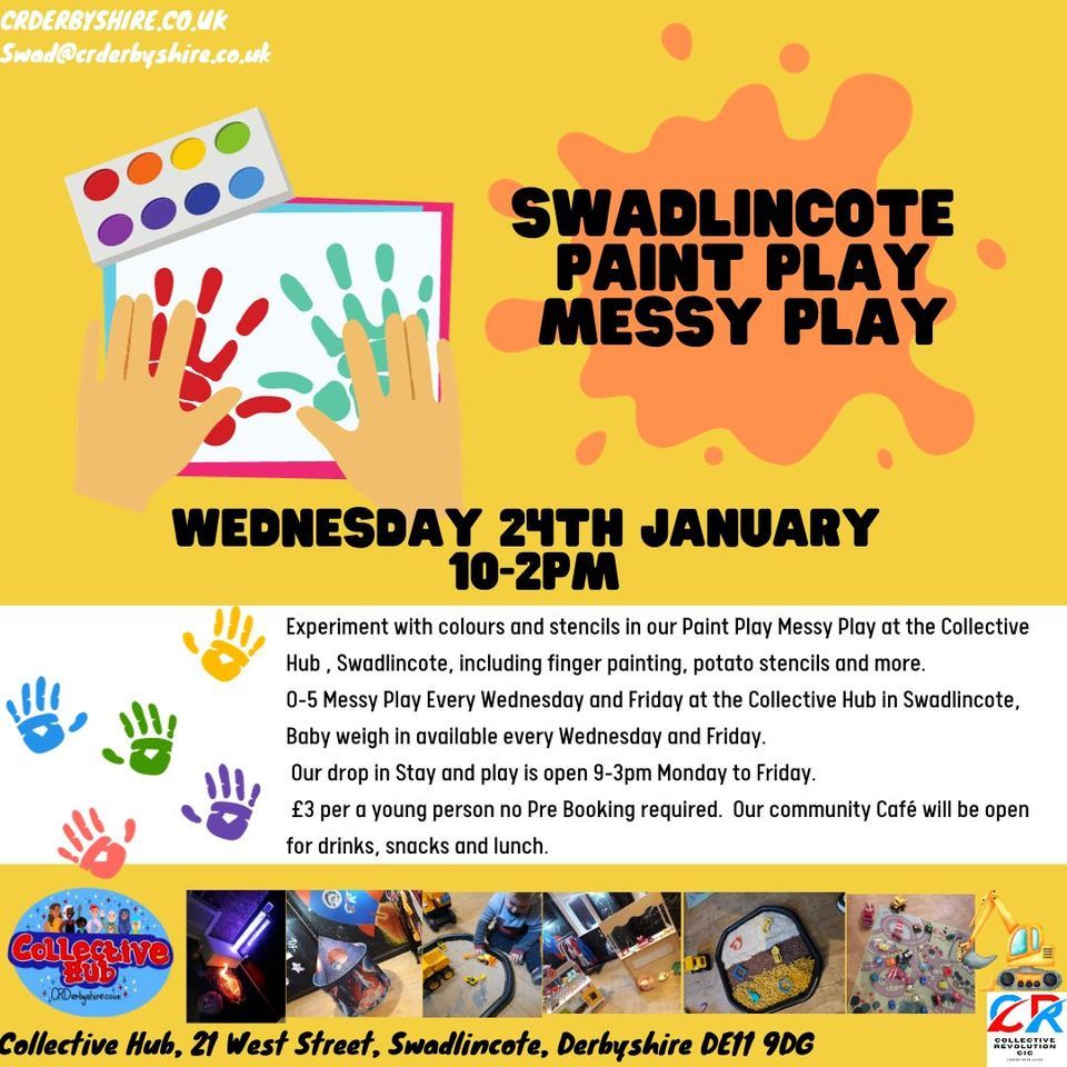 05 Paint Play Messy Play, Swadlincote, Derbyshire, January 24 2024