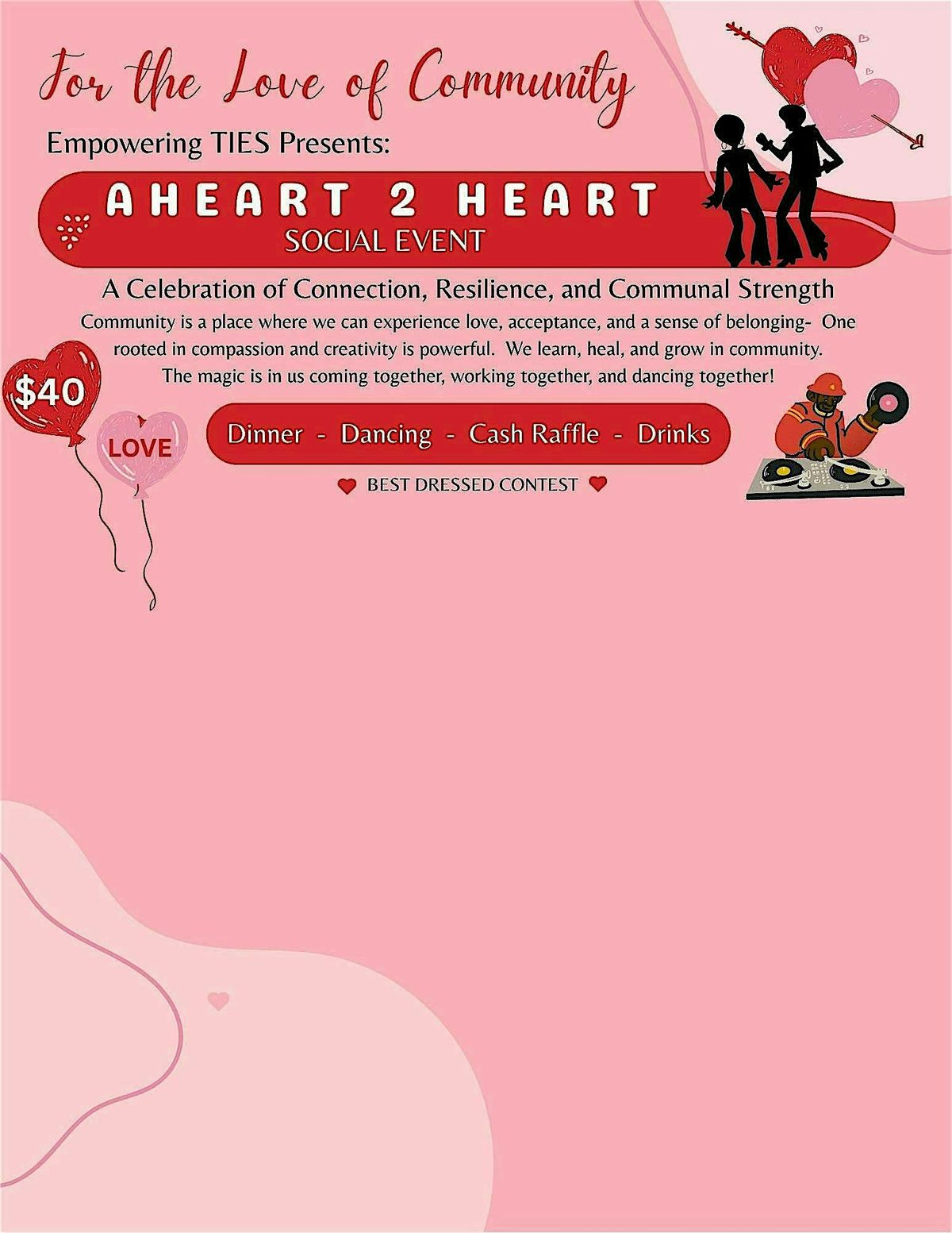 For the LOVE of Community:  A Heart 2 Heart Social Event, 14 February | Event in Nashville | AllEvents