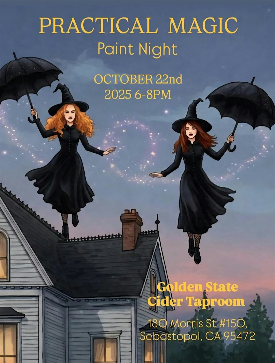 Practical Magic Paint Night!, 22 October | Event in Sebastopol | AllEvents