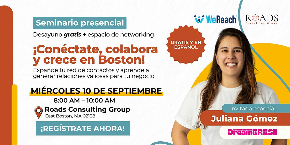 Conecta, Colabora y Crece en Boston, 10 September | Event in Boston | AllEvents