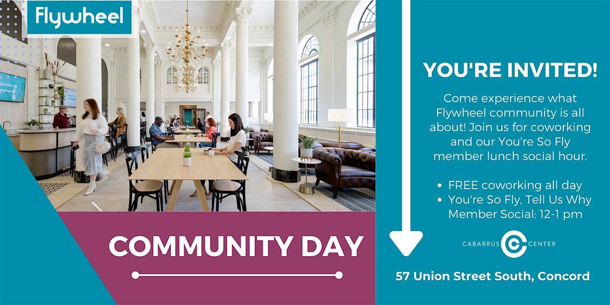 Community Day at Flywheel Concord!, 27 August | Event in Concord | AllEvents