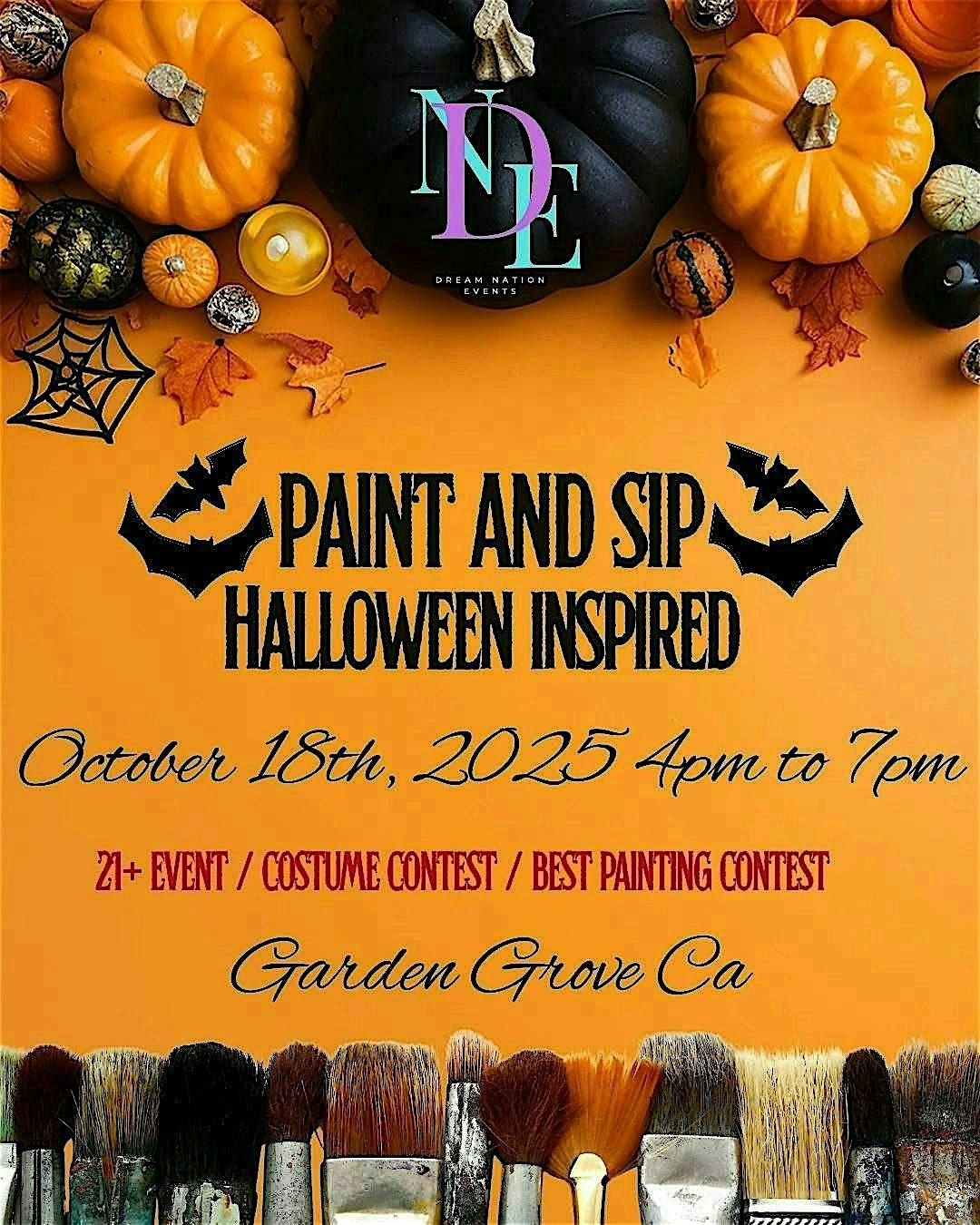 Paint and Sip Halloween Inspired, 18 October | Event in Garden Grove | AllEvents