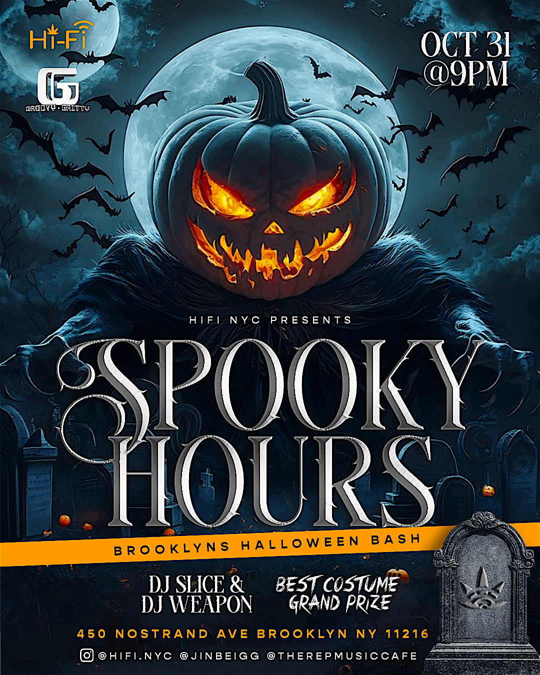Spooky Hours Halloween Bash, 31 October | Event in Brooklyn | AllEvents