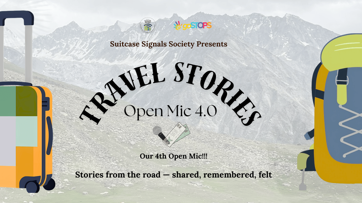 Travel Stories Open Mic by Suitcase Signals Society at goSTOPS Indiranagar