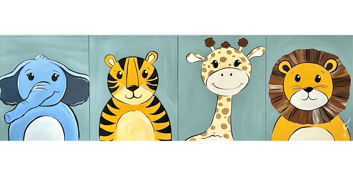 Adorable Safari Animal Scene - Paint and Sip in Houston | Classpop!™, 16 August | Event in Pasadena | AllEvents