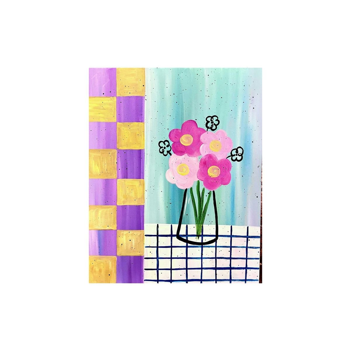 Kings Table - Abstract Flowers - Paint Party, 3 August | Event in Beavercreek | AllEvents