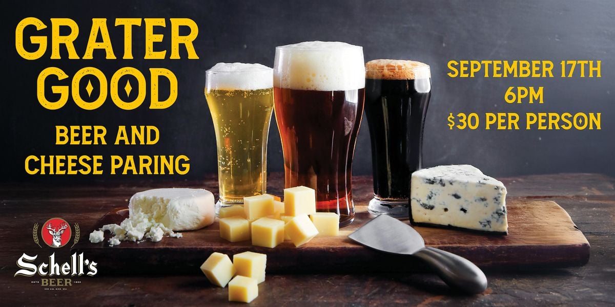 Beer and Cheese Pairing @ Schell's, 17 September | Event in New Ulm | AllEvents