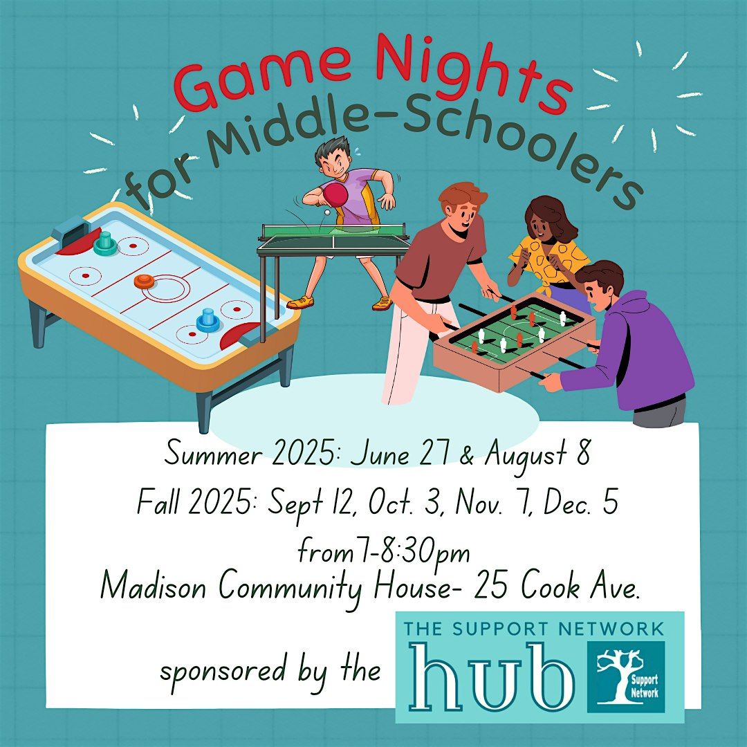 Middle School Game Night: Friday, October 3rd, 3 October | Event in Madison | AllEvents
