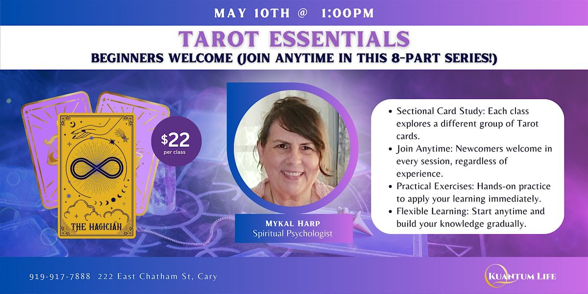 Tarot Essentials: Beginners Welcome (Join Anytime in this 8-part series!) | Event in Cary | AllEvents