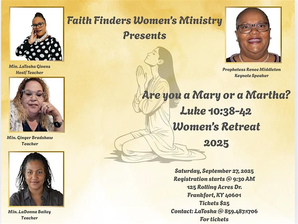 ARE YOU A MARY OR  A MARTHA?, 27 September | Event in Nicholasville | AllEvents