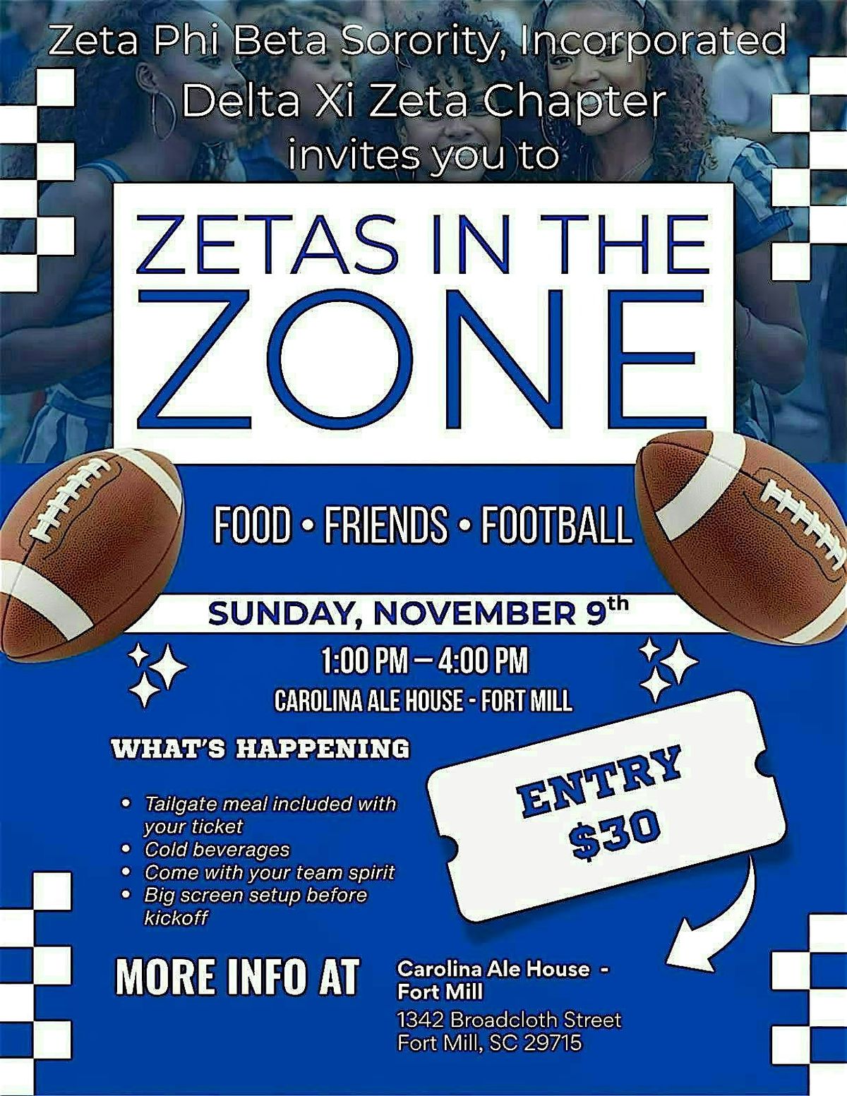 Zetas In The Zone, 9 November | Event in Fort Mill | AllEvents