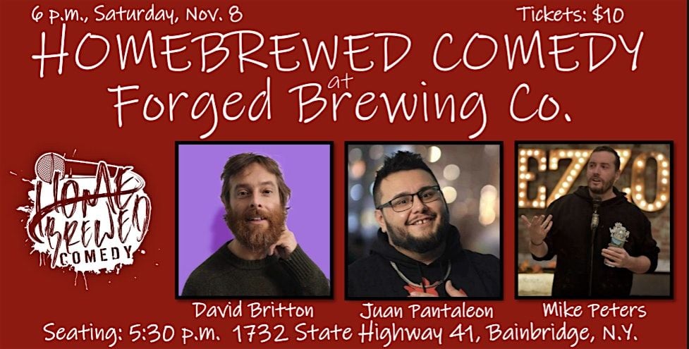 Homebrewed Comedy at Forged Brewing Co., 8 November | Event in Bainbridge | AllEvents